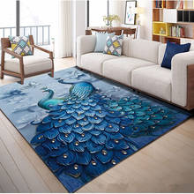 Beautiful Peacock 3D Printed Carpets for Living Room Home Area Rugs Child Bedroom Play Large Carpet Cartoon Kids Room Crawl Mats 2024 - buy cheap