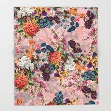 Summer Botanic Garden Throw Blanket Portable Soft Picnic Blanket Warm Sofa Bed Sheets Flannel Blanket for Bed 2024 - buy cheap