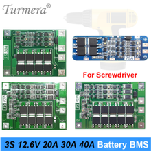 3S 12.6V 20A 30A 40A Screwdriver Battery BMS for 12V Li-ion 18650 Battery Protection Board BMS PCM or 3s Lithium Battery Pack 2024 - buy cheap