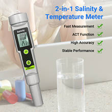 Medidor de salinidade à prova d'água, portátil, caneta 2 em 1 para teste de salinidade, à prova d'água 2024 - compre barato