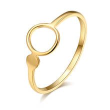 DOTIFI кольцо из нержавеющей стали 316L простой дизайн полые круглые золотые и серебряные металлические модные ювелирные изделия вечерние ювелирные изделия подарок E7 2024 - купить недорого
