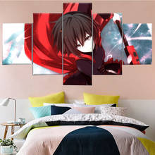 Wall Art 5 Piece Painting Canvas Crescent Rose Anime Modern Painting Canvas HD Print Decor Home Living Room Painting 2024 - buy cheap