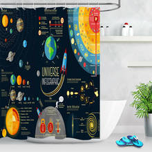 Juego de baño de tela impermeable, cortina de ducha con sistema Solar, difusores del universo 2024 - compra barato
