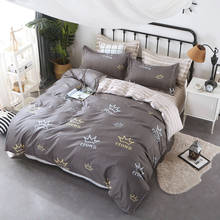 Home Textile Children Adult Bedding Linen Sets Queen Full Twin Size Bedclothes Gray Bed Sheet Pillowcase Bed Sheet Duvet Cover 2024 - buy cheap