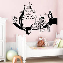 Настенная Наклейка Totoro, украшение для детской комнаты, Виниловая наклейка в японском стиле аниме, Настенный декор для детской комнаты, милая мультяшная Настенная Наклейка для детской комнаты 2024 - купить недорого