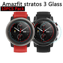 10Pcs for Amazfit Stratos 3 glass Screen Protector 2.5D 9H Tempered Glass Smart Watch Anti-Scratch Bubble-free Transparent Film 2024 - buy cheap