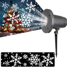 Thrisdar Christmas Snowflake Laser Projector Lamp IP65 Outdoor Snowfall Projector Light Party Wedding Snowflakes Laser Spotlight 2024 - buy cheap