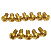 Tornillos de aleación de titanio T25, cabeza Torx M5x10mm, nitruro dorado para bicicletas de montaña, Rotores de freno de disco Cyle, 12 Uds. 2024 - compra barato