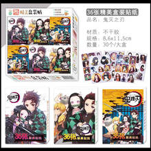 Adesivos de parede 3d do anime kimetsu no yaiba/demon slayer, 10 caixas/lote 2024 - compre barato