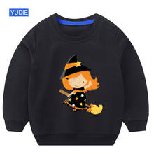 Baby girls Sweatshirts  halloween Witch  costume for kids Cotton Pullover Tops Autumn Cartoon Animals children cute sweatshirt 2024 - buy cheap