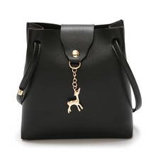 PU Leather Women's Mini Crossbody Bag Deer Pendant Shoulder Bags Purse Female Small Messenger Bag Handbag Wallet Change Pouch 2024 - buy cheap