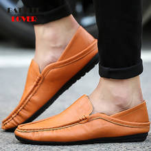 New Fashion Leather Men Shoes Casual Flat Men Shoes Waterproof Breathable Loafers Men's Genuine Leather Moccasins Comfortable 2024 - buy cheap