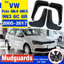 Guardabarros para coche, accesorio para Volkswagen VW Polo Mk4 MK5 9N3 6C 6R 2005 ~ 2017, guardabarros, solapas contra salpicaduras, accesorios para guardabarros Ros 2006 2010 2015 2016 2024 - compra barato