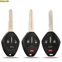 Jingyuqin 10pcs Flip Remote Car Key Fob Shell For Mitsubishi Lancer Outlander Endeavor Galant MIT11R Blade 3 /4 Buttons Styling 2024 - buy cheap