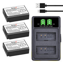 3x 1800mAh LP E10 LPE10 LP-E10 Li-ion Battery Camera Bateria + Bulit-in USB Charger for Canon EOS 1100D 1200D 4000D Kiss X50 X70 2024 - buy cheap