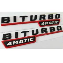 2 unidades, negro y rojo, para BITURBO 4matic, insignias de guardabarros, emblemas para Mercedes 2024 - compra barato