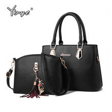 YBYT 2pcs/set women fashion composite bags high quality PU leather luxury handbags women shoulder crossbody bags bolsas feminina 2024 - buy cheap