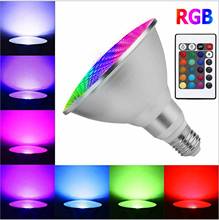 RGB PAR30 PAR38 Par Light Dimmable E27 15W 25W LED Spotlight Bulb Flood Lamp Remote Control Multicolor Home Decoration 2024 - buy cheap