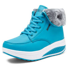 Botas de nieve cálidas de felpa para mujer, zapatos con plataforma, zapatillas de deporte, Invierno 2024 - compra barato