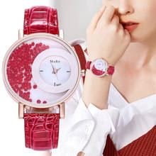 Dropshipping Clock Women Rhinestone Watches Luxury Leather Quartz Moving Diamond Watches Gift Clock Relogio Feminino 2024 - buy cheap
