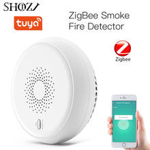Alarme de incêndio zigbee tuya com wifi, sistema de segurança doméstica para proteção contra incêndio, combinação de fumaça e fumo 2024 - compre barato