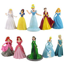 10pcs/set 7cm-9.5cm Disney Princess Snow White Mermaid Sofia Sleeping Beauty Cinderella Princess PVC Model Figure Toys Doll 2024 - buy cheap