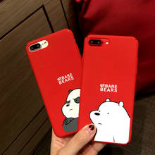 Милый мультяшный медведь красный чехол для телефона для iphone 11 Pro Max X 6 7 8 чехол для Funda iphone XR XS Max 6s 6 s 8 7 Plus чехол для пары 2024 - купить недорого