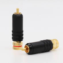 Hifi 4pcs lotus head RCA plug connectors male WBT-0144 signal line plug WBT 0144 RCA Gold Plated RCA plug 2024 - buy cheap