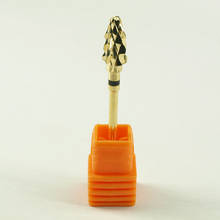 EasyNail 1 pcs Gold XC shape carbide nail drill bit electric nail file drill bit Great carbide drill 3/32'' bit,Factory price! 2024 - buy cheap