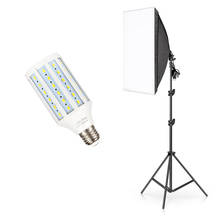 Kit de iluminación de fotografía Softbox, equipo profesional continuo de 50X70cm, casquillo E27, Bombilla de 5500K para rodaje de retrato 2024 - compra barato