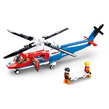 402Pcs Sea Rescue Plane Aircraf Model Educational Building Blocks Toys For Kids DIY Birthday Present Small Brick Compatible 0886 2024 - buy cheap