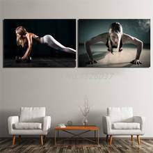 Sexy Women Fitness Bodybuilding Canvas Prints Picture Modular Paintings For Living Room Poster On The Wall Home Decor 2024 - buy cheap
