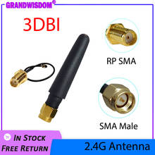 2.4 GHz Antenna wifi 3dBi SMA Male Connector 2.4ghz antena IOT Router Wi fi Booster +21cm RP-SMA to ufl./ IPX 1.13 Pigtail Cable 2024 - buy cheap