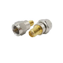 2Pcs SMA Connector to F Male Plugs Converter Nickel-Plated Brass F Type Plug to SMA Female Jack Straight RF Coaxial Coax Adapter 2024 - buy cheap