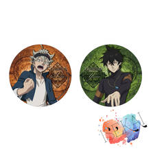 Black Clover Anime Badge Asta Yuno Cool Metal Badge Brooch Pins 2024 - buy cheap