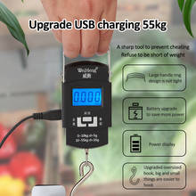 55KG/10g USB Charging Digital Scale Kitchen Hook Balance Scales Hanging Hook Fishing Travel Luggage Weight Scale With Backlight 2024 - buy cheap