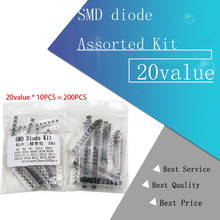 Valor * 10 20 PCS = 200PCS SMD diode Assorted Kit contém SS110 SS220 SS210 SS310 SS510 SS16 SS26 SS34 SS36 ES1J ES1D M7 M4 US1M 2024 - compre barato