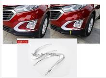 car body front fog light lamp frame styling cover trim hood moulding panel 2pcs For Chevrolet Equinox Third GE 2017 2018 2019 2024 - buy cheap