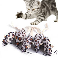 Juguetes de felpa tipo leopardo para gato, ratón de PU, cola realista para mascotas 2024 - compra barato