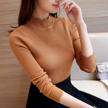 2019 Poncho Blusas De Inverno Feminina Ohclothing New Winter Korean Slim Knitted Elastic Semi Turtleneck Sweater F1500 Shirt  2024 - buy cheap