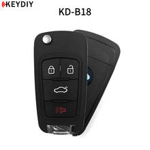 Пульт дистанционного управления для автомобиля KEYDIY KD B18, 5 шт./лот, 4 кнопки, для KD900 +/URG200/KD-X2, программатор ключа серии B, пульт дистанционного управления 2024 - купить недорого