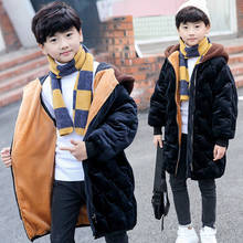 2019 Детская куртка зимняя теплая верхняя одежда для мальчиков от 4 до 14 лет весеннее пальто с рисунком для девочек пальто с капюшоном для маленьких детей детские куртки 2024 - купить недорого