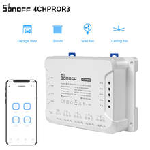 Sonoff 4ch pro r3 smart light switch, 433mhz rf wifi remote control light switch, smart home with 4 channels /gang switch module 2024 - buy cheap