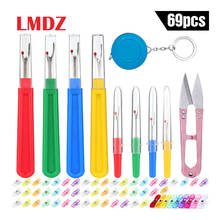 LMDZ 59Pcs Sewing Seam Ripper & Fabric Clips Set Cross Stitch Sharp Removed Tool Safe Plastic Handle Craft Thread Cutter Kit 2024 - buy cheap