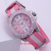 Bliger 40mm Automatic Mechanical Men Watch Luxury Sapphire Crystal Watch Luminous Waterproof Nylon Strap Calendar Wristwatch Men 2022 - buy cheap