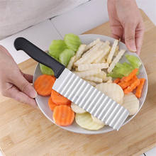 Ломтерезка для картофельных чипсов из нержавеющей стали, волнистая терезка для овощей, фруктов, нож для резки картофеля, измельчитель, машина для приготовления картофеля 2024 - купить недорого
