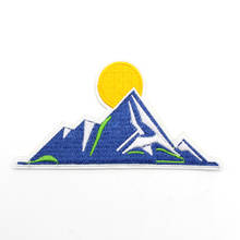 Sun Mountain-Parche bordado de viaje, parches para planchar para ropa, insignia DIY, decoración de tela de viaje natural, Parche Rpa 2024 - compra barato