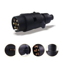 1Pc 12V 7 Way Round Standard European Car Plug Connector Plastic 7 Pin Socket Plugs For Trailers RVs  2024 - buy cheap