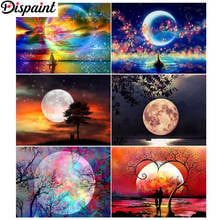 Dispaint 3D Diamond Painting "Moon landscape" DIY Full Rhinestones Drill Cross-stitch Kits Square Round Diamond Embroidery 2024 - buy cheap