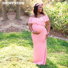 SMDPPWDBB Maternity Photography Props Maternity Gown Women Long Dress Short Sleeve Mermaid Dress Shoot Photo 2024 - buy cheap